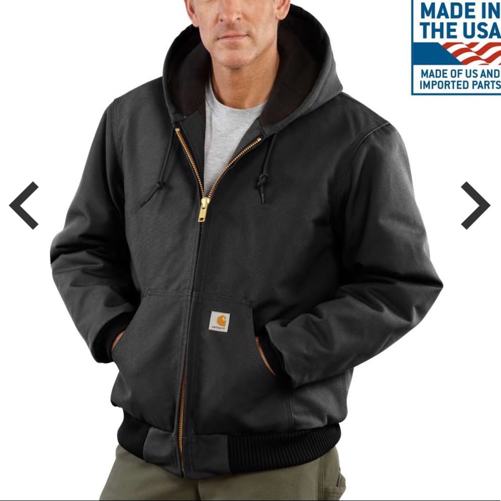 Duck Quilted Flannel Lined Jacket Large